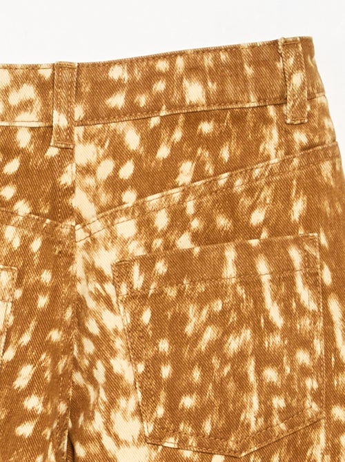 Pantaloni in denim a forma barrel con stampa 'cerbiatto' - Kiabi