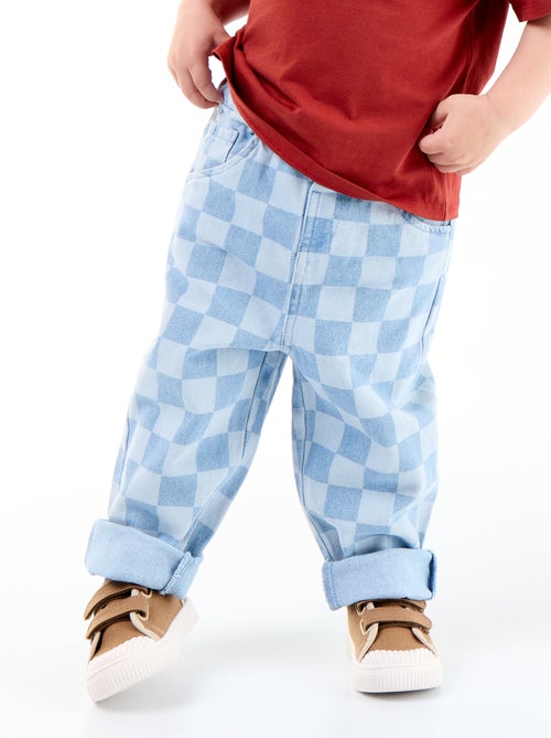 Pantaloni in denim a quadri - Kiabi