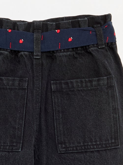Pantaloni in denim con cintura in tessuto - Kiabi