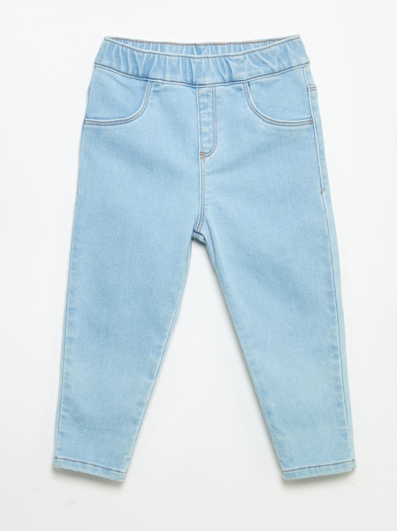 Pantaloni in denim con risvolto alla base Blu - Kiabi