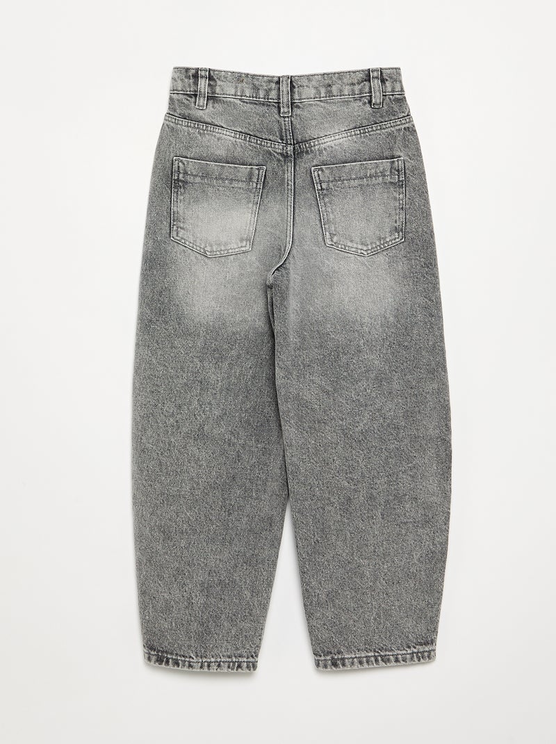 Pantaloni in denim modello barrel Grigio - Kiabi