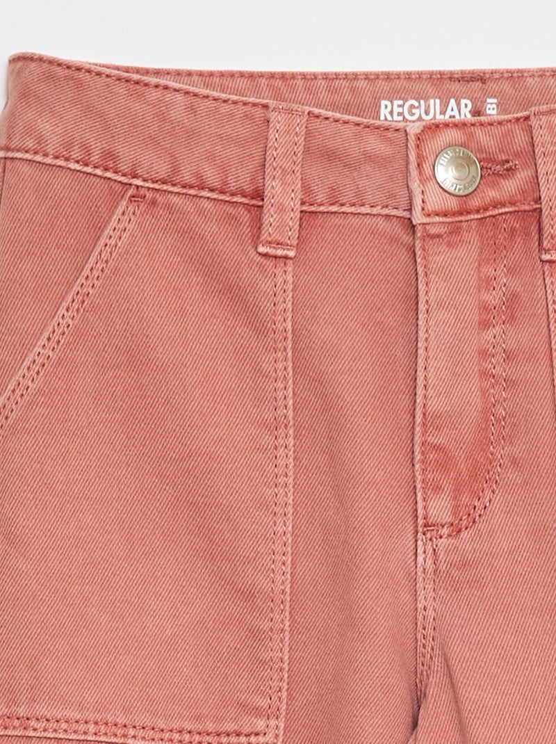 Pantaloni in denim multitasche Rosa - Kiabi