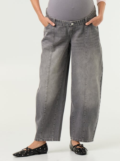 Pantaloni in denim premaman taglio barrel - Kiabi
