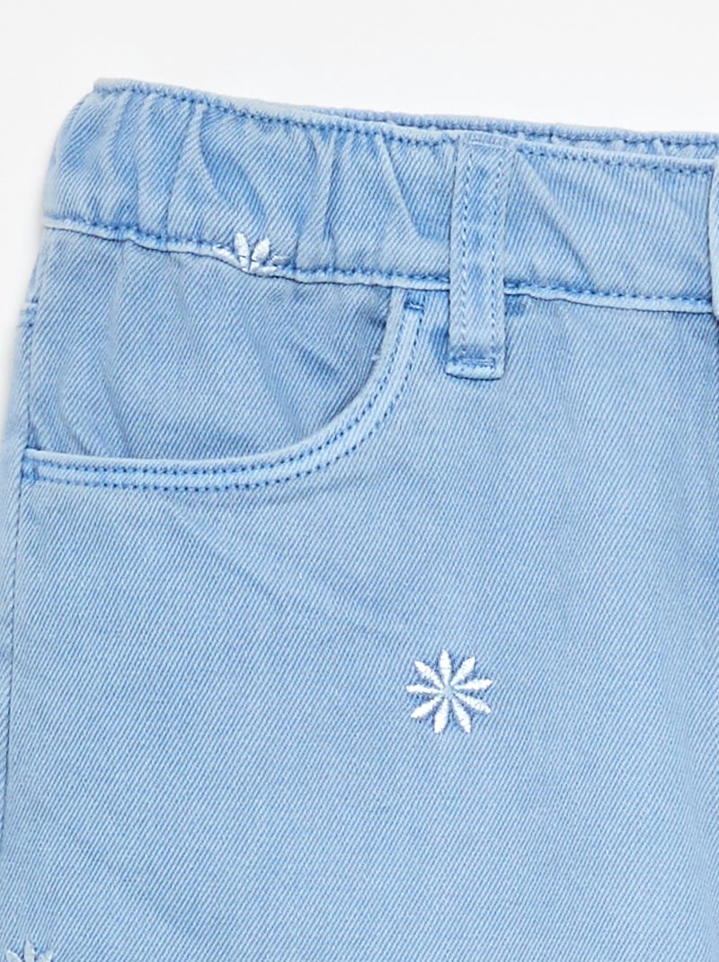 Pantaloni in denim ricamati Blu - Kiabi
