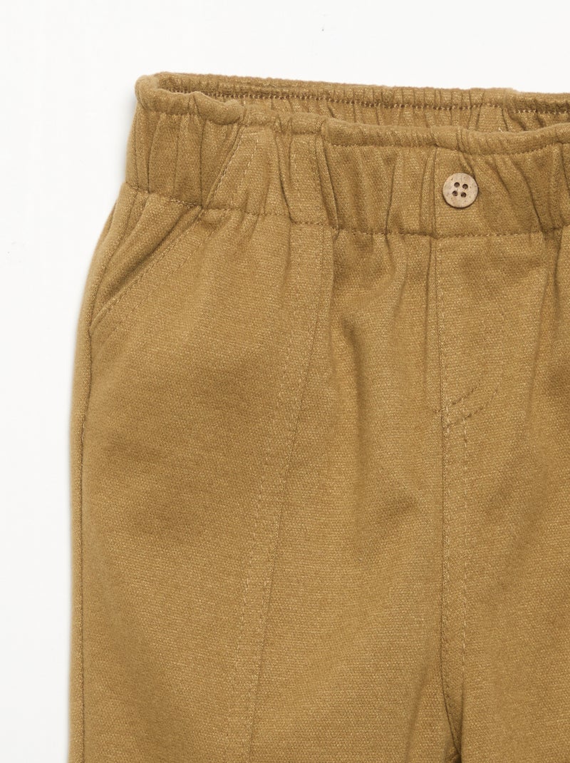 Pantaloni in flanella garzata Verde - Kiabi