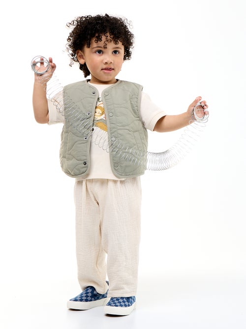 Pantaloni in garza di cotone - Kiabi
