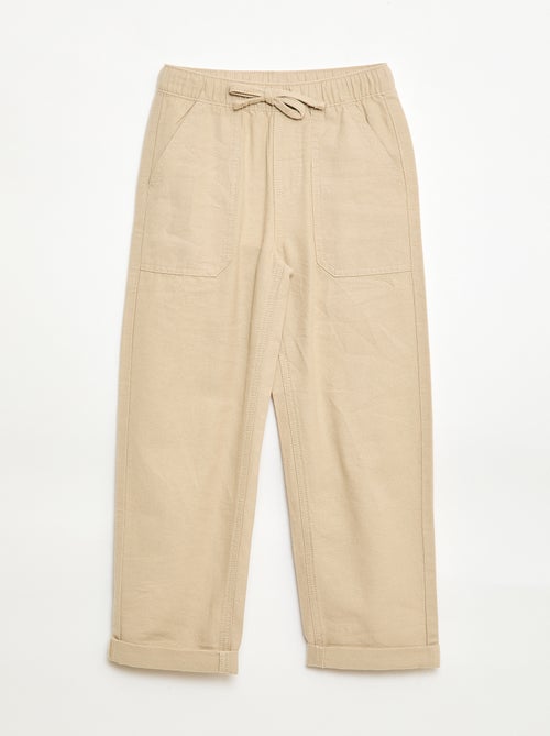Pantaloni in misto lino - Kiabi
