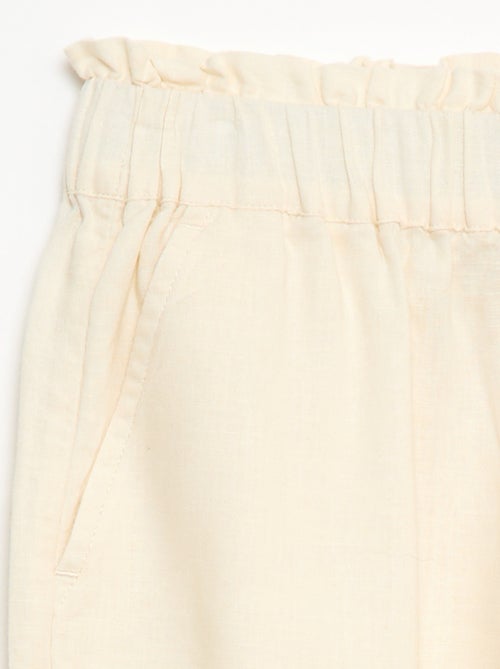 Pantaloni in misto lino - Kiabi