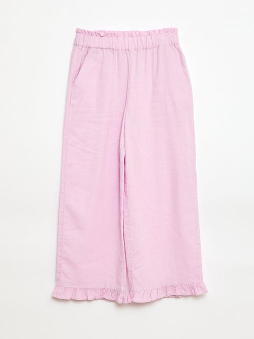 Pantaloni in misto lino - Kiabi