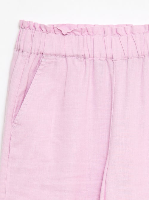 Pantaloni in misto lino - Kiabi