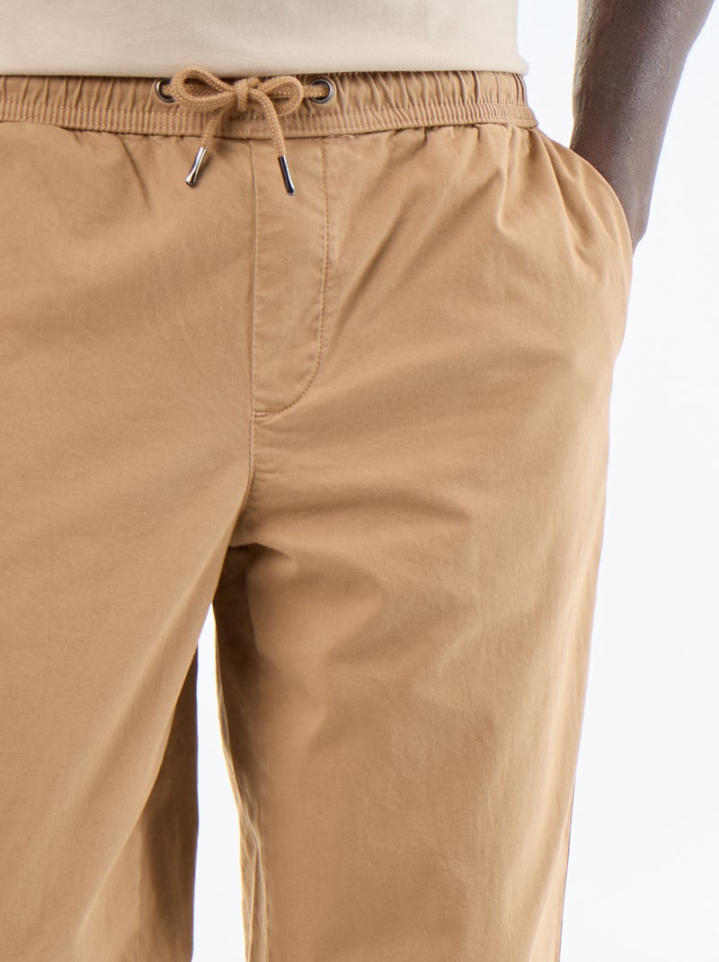 Pantaloni in tessuto effetto pelle di pesca Beige - Kiabi