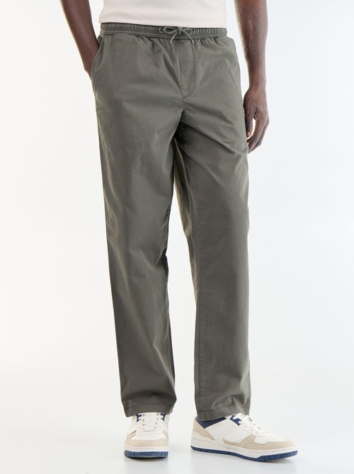 Pantaloni in tessuto effetto pelle di pesca - Kiabi