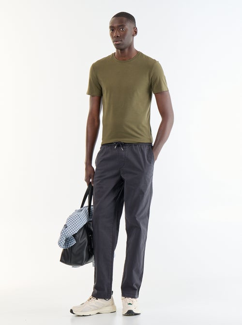 Pantaloni in tessuto effetto pelle di pesca - Kiabi