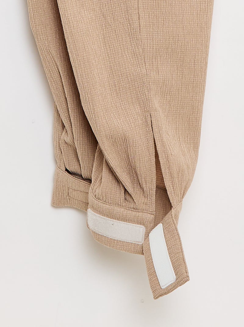 Pantaloni jogger da donna in maglia leggera con vita elastica Beige - Kiabi