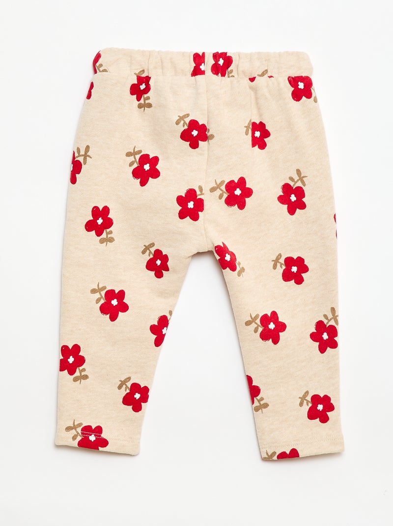 Pantaloni jogging a fantasia Beige - Kiabi