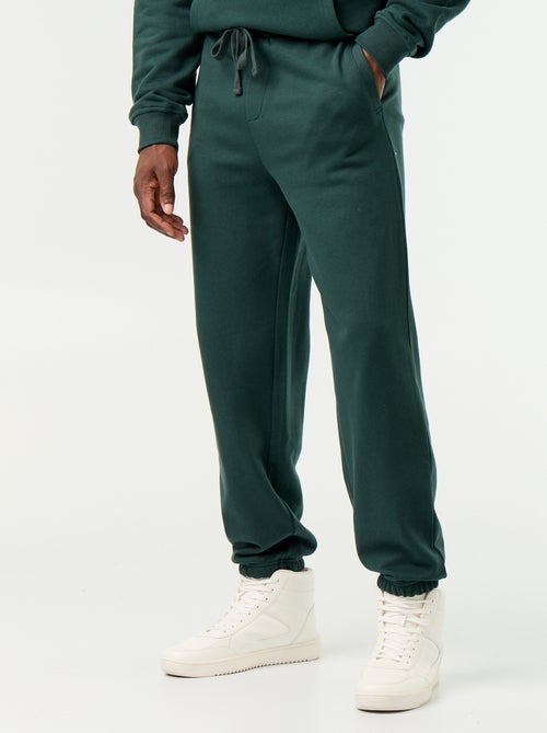 Pantaloni jogging in felpa tinta unita - Kiabi