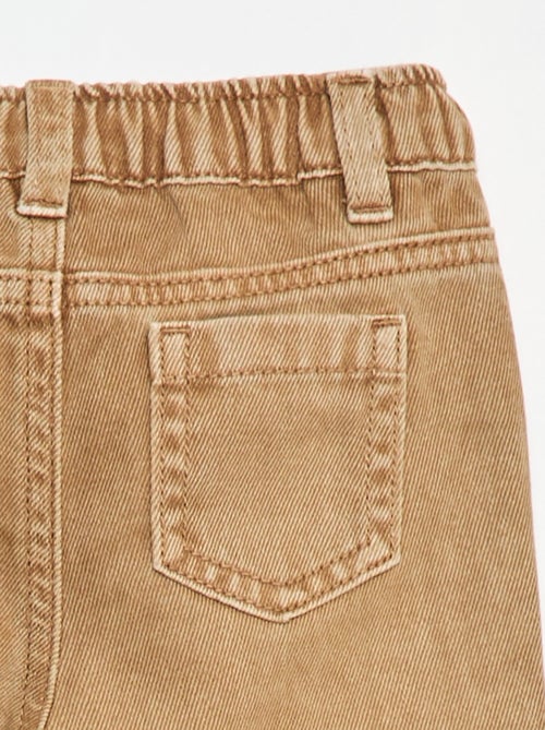 Pantaloni paperbag in twill misura 7/8 - Kiabi