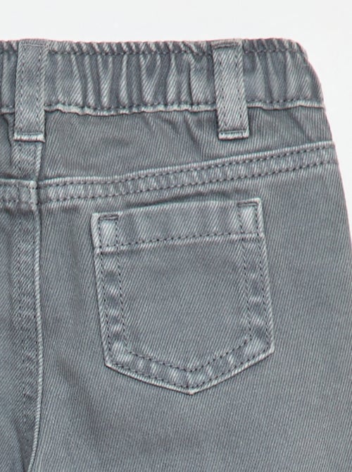 Pantaloni paperbag in twill misura 7/8 - Kiabi