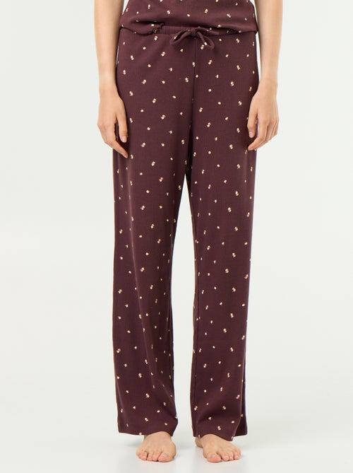 Pantaloni pigiama in maglia a costine - Kiabi Pantaloni pigiama in maglia a costine - Kiabi