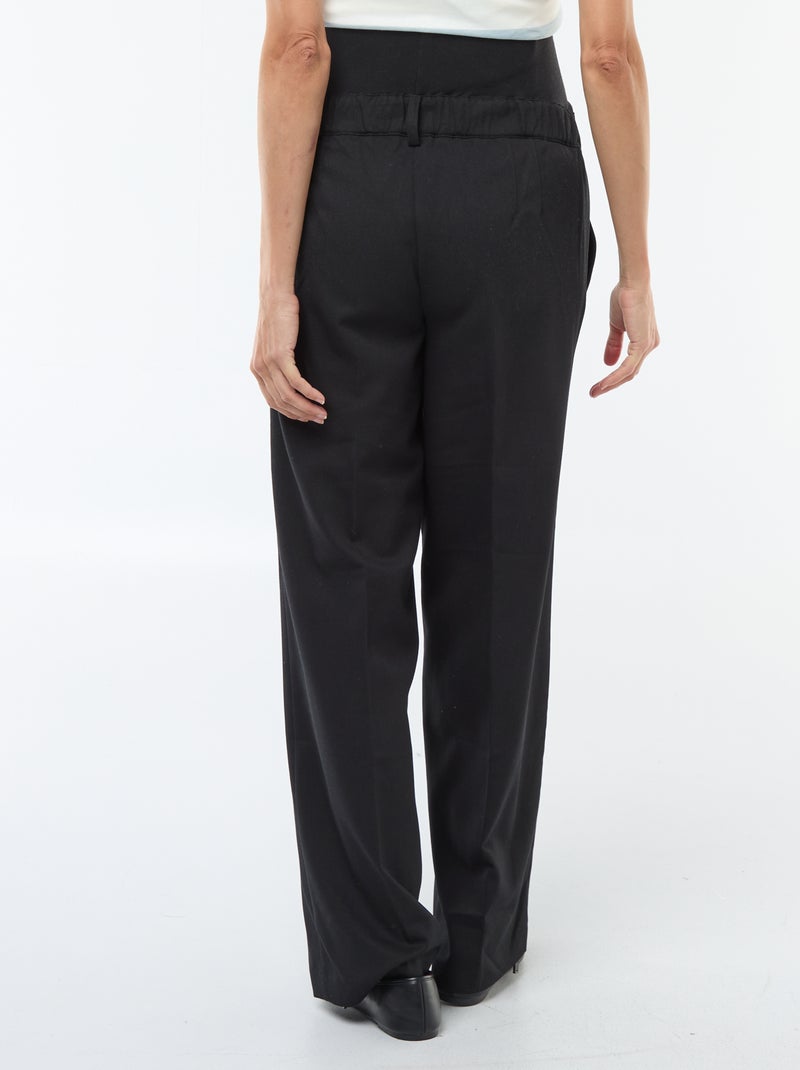 Pantaloni premaman a gamba larga Nero - Kiabi