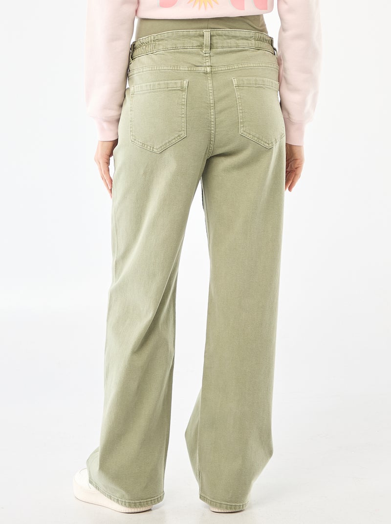 Pantaloni premaman a gamba larga Verde - Kiabi