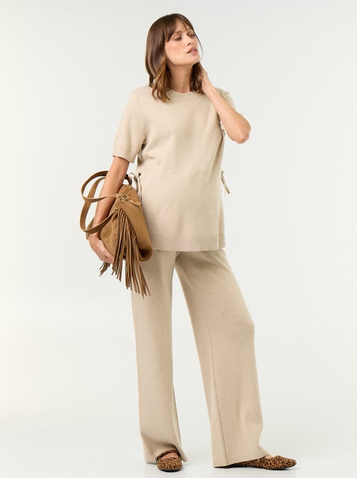 Pantaloni premaman ampi in maglia - Kiabi