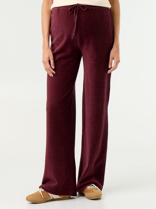 Pantaloni premaman ampi in velluto a costine - Kiabi Pantaloni premaman ampi in velluto a costine - Kiabi