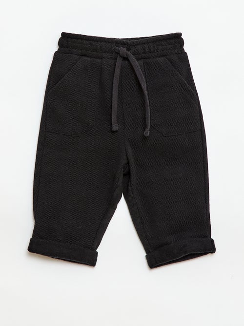 Pantaloni relax in maglia piqué - Kiabi