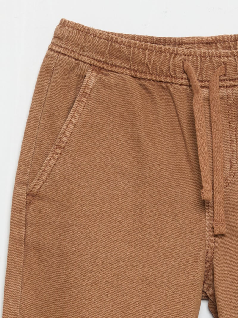 Pantaloni relaxed fit con vita elasticizzata Marrone - Kiabi