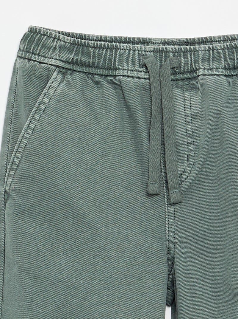 Pantaloni relaxed fit con vita elasticizzata Verde - Kiabi