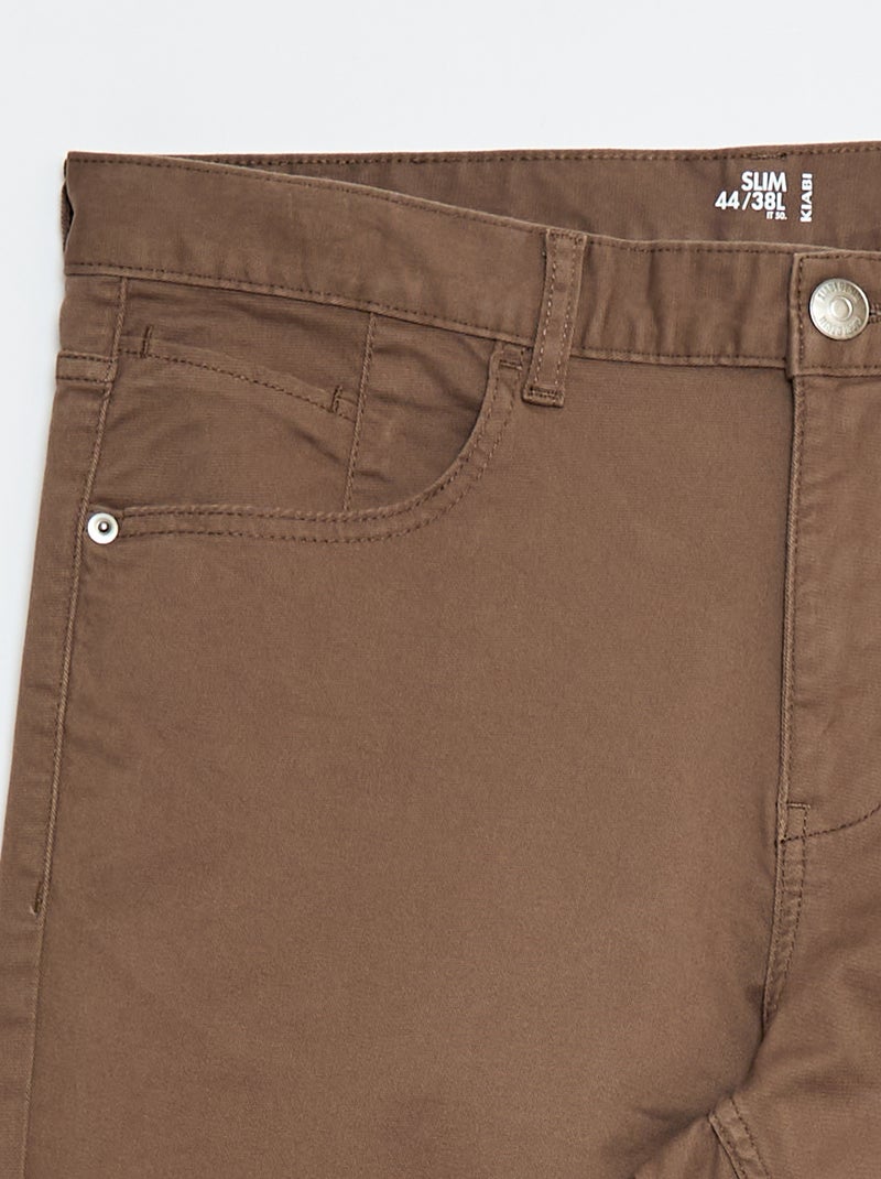 Pantaloni slim L38 +195cm Marrone - Kiabi