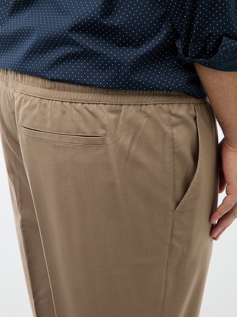 Pantaloni stile 'jogger' tinta unita Beige - Kiabi