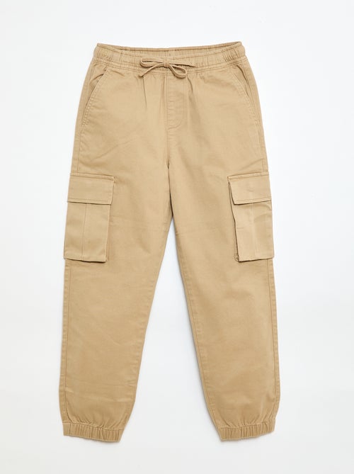 Pantaloni stretch tinta unita multitasche - Kiabi