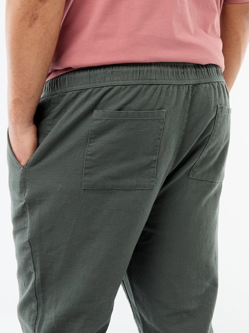 Pantaloni taglio dritto stile jogpant Verde - Kiabi