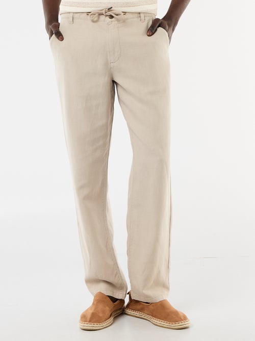 Pantaloni tinta unita in materiale leggero e morbido - Kiabi