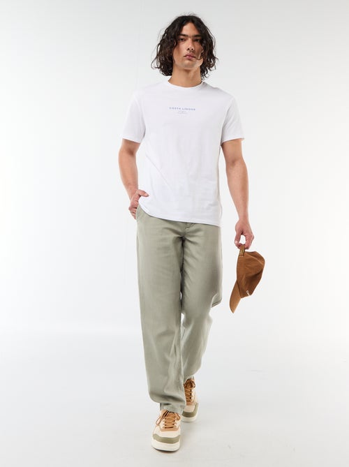 Pantaloni tinta unita in materiale leggero e morbido - Kiabi Pantaloni tinta unita in materiale leggero e morbido - Kiabi