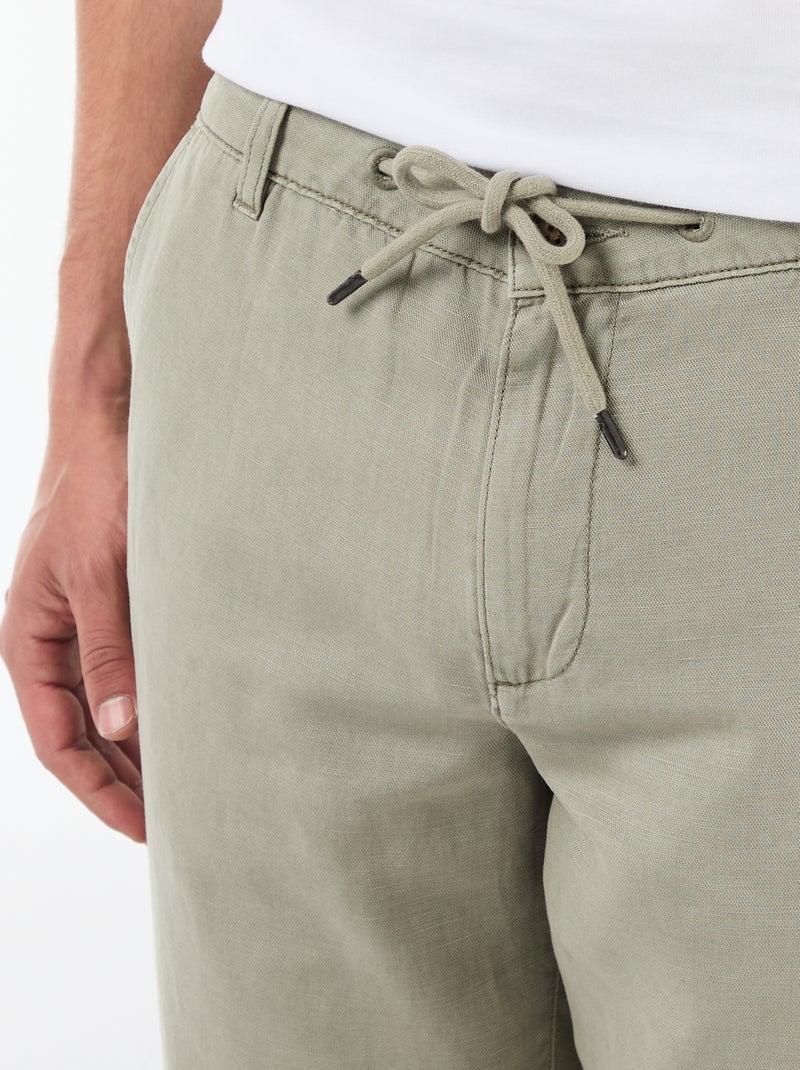 Pantaloni tinta unita in materiale leggero e morbido Verde - Kiabi