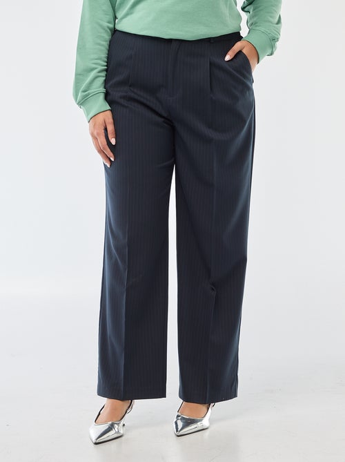Pantaloni wide leg a vita alta - Kiabi