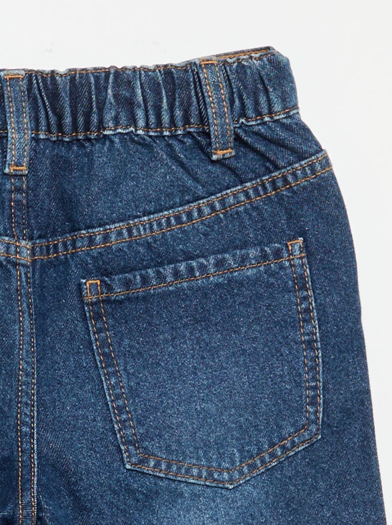 Pantaloni wide leg con ricami Blu - Kiabi