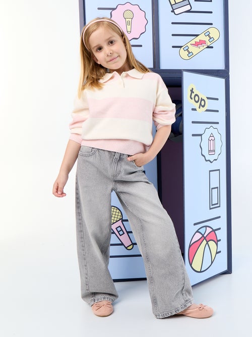 Pantaloni wide leg con ricami - Kiabi