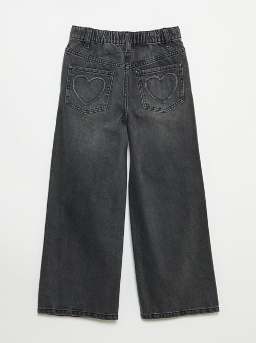 Pantaloni wide leg con ricami - Kiabi