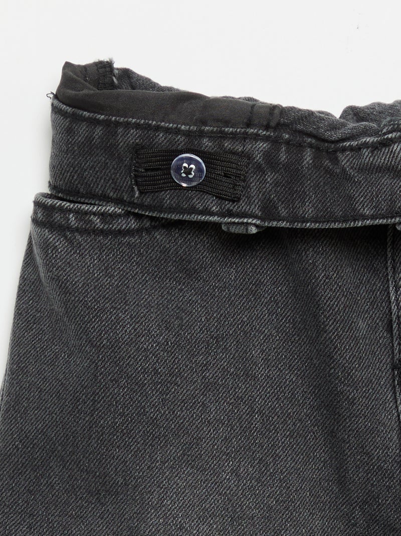 Pantaloni wide leg con ricami Grigio - Kiabi
