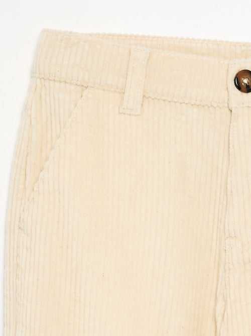 Pantaloni wide leg in velluto a coste - Kiabi