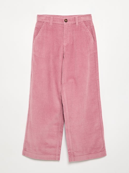 Pantaloni wide leg in velluto a coste - Kiabi
