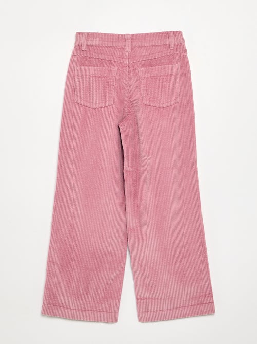Pantaloni wide leg in velluto a coste - Kiabi