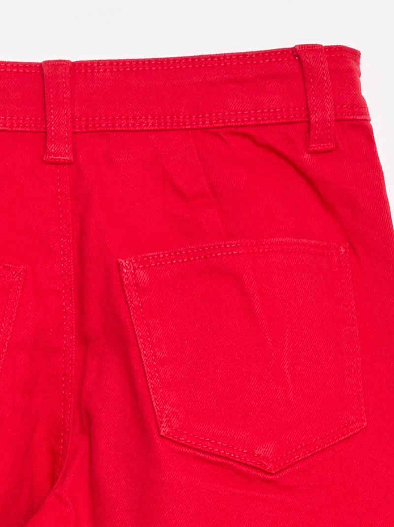 Pantaloni wide leg senza tasche davanti Rosso - Kiabi