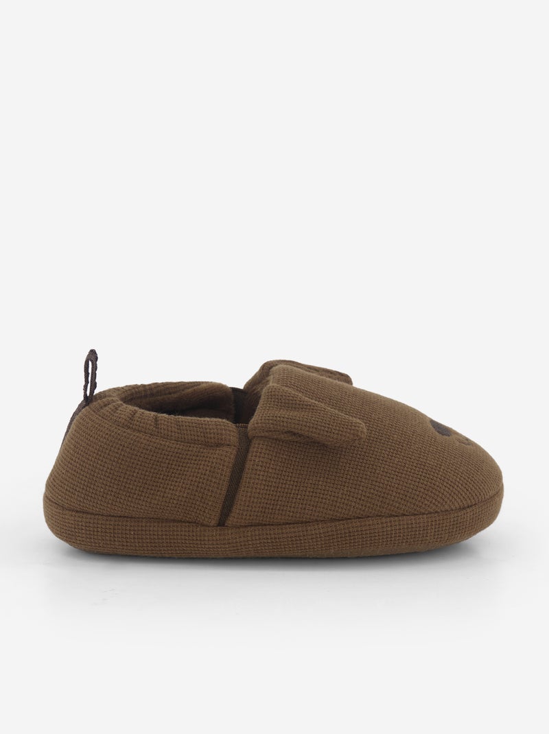 Pantofole a nido d'ape Marrone - Kiabi