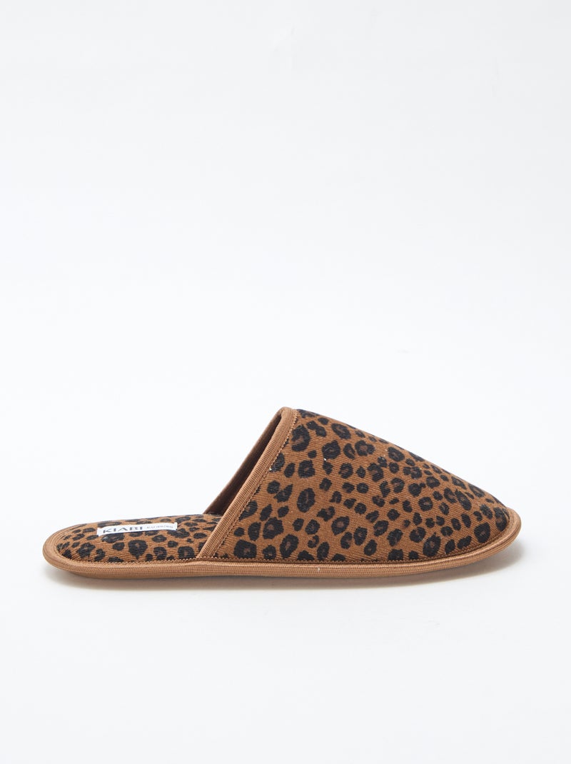 Pantofole ciabatte in velluto Beige - Kiabi