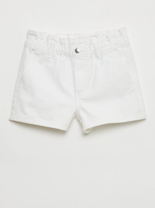 Paper Bag Denim Shorts - Kiabi