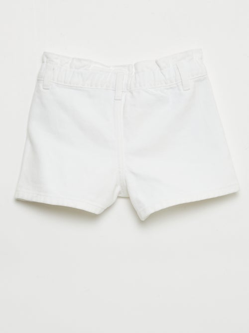 Paper Bag Denim Shorts - Kiabi